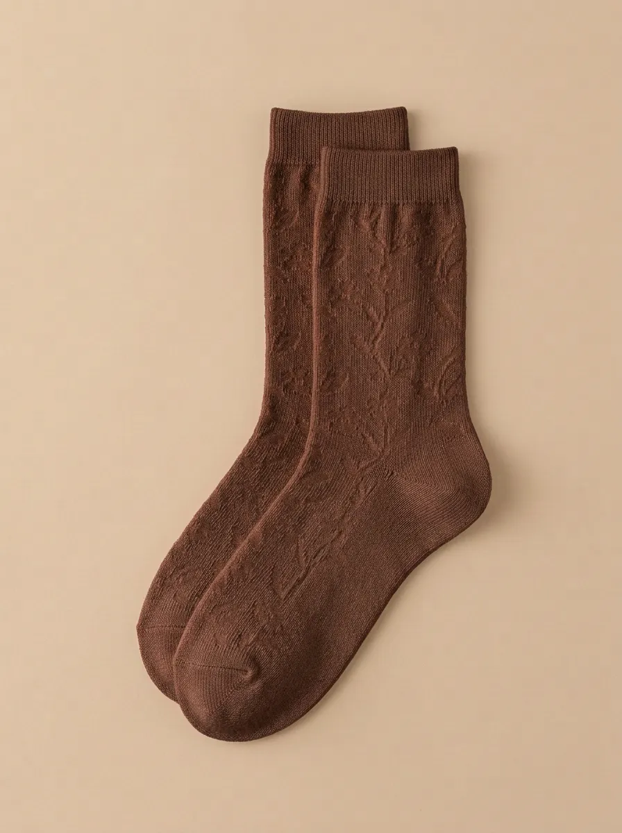Simple Floral Casual Socks