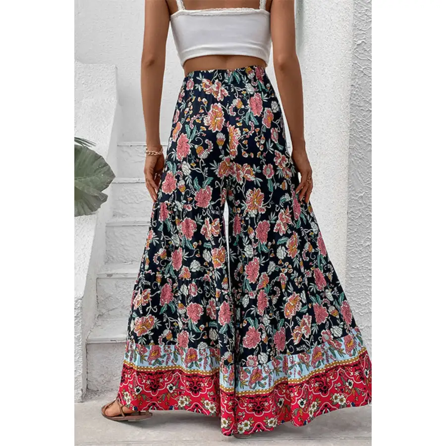 Floral High Waist Palazzo Pants