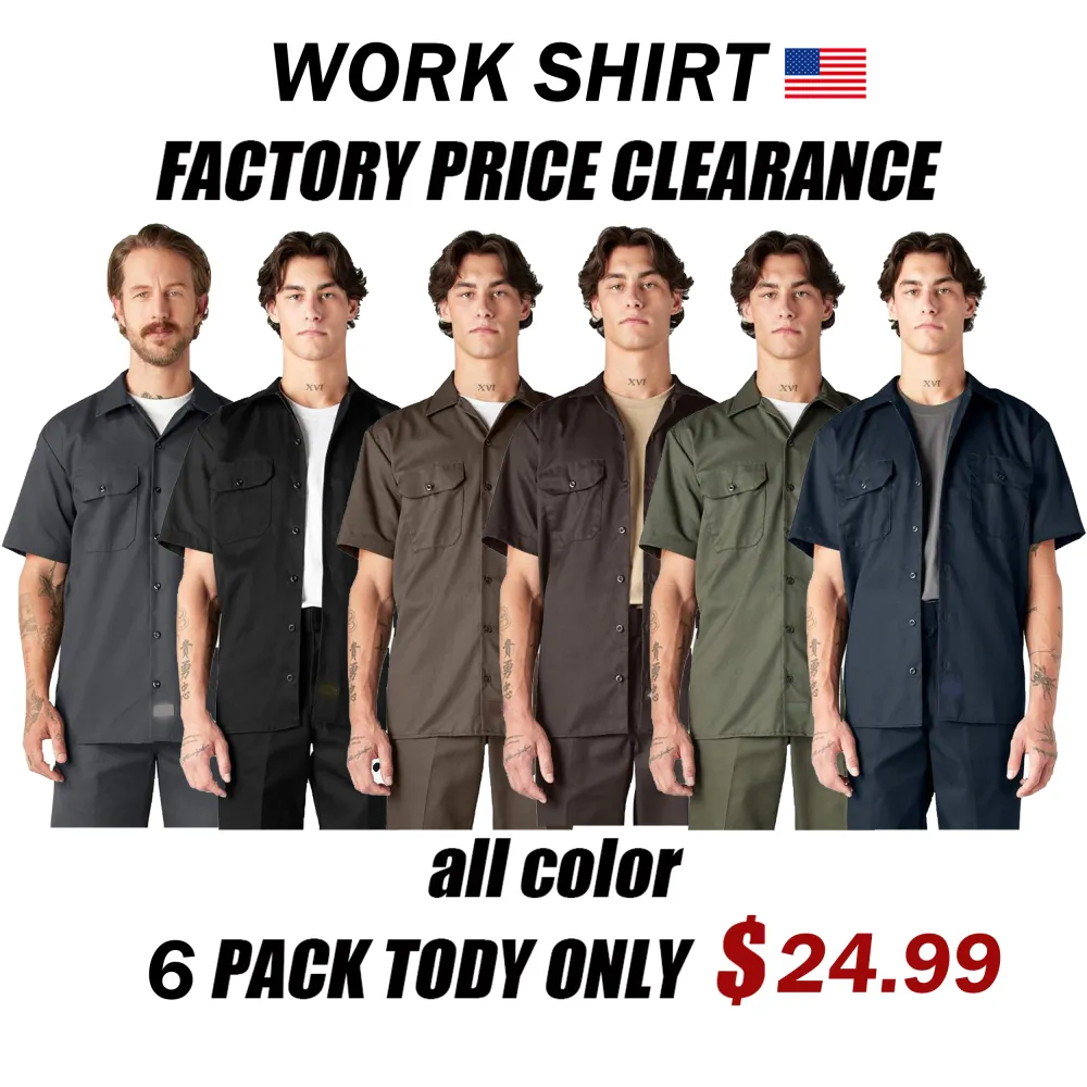 👕 Men’s Short Sleeve Work Shirt – Built for Comfort. Designed for Performance.