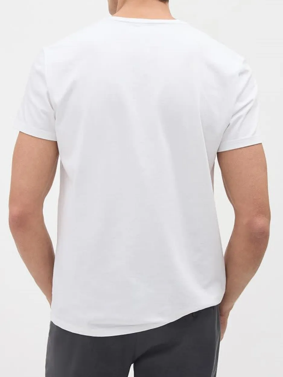 Bright White Short Sleeve V-Neck T-shirt