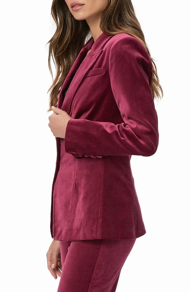 Stretch Casual Style Velvet Blazer