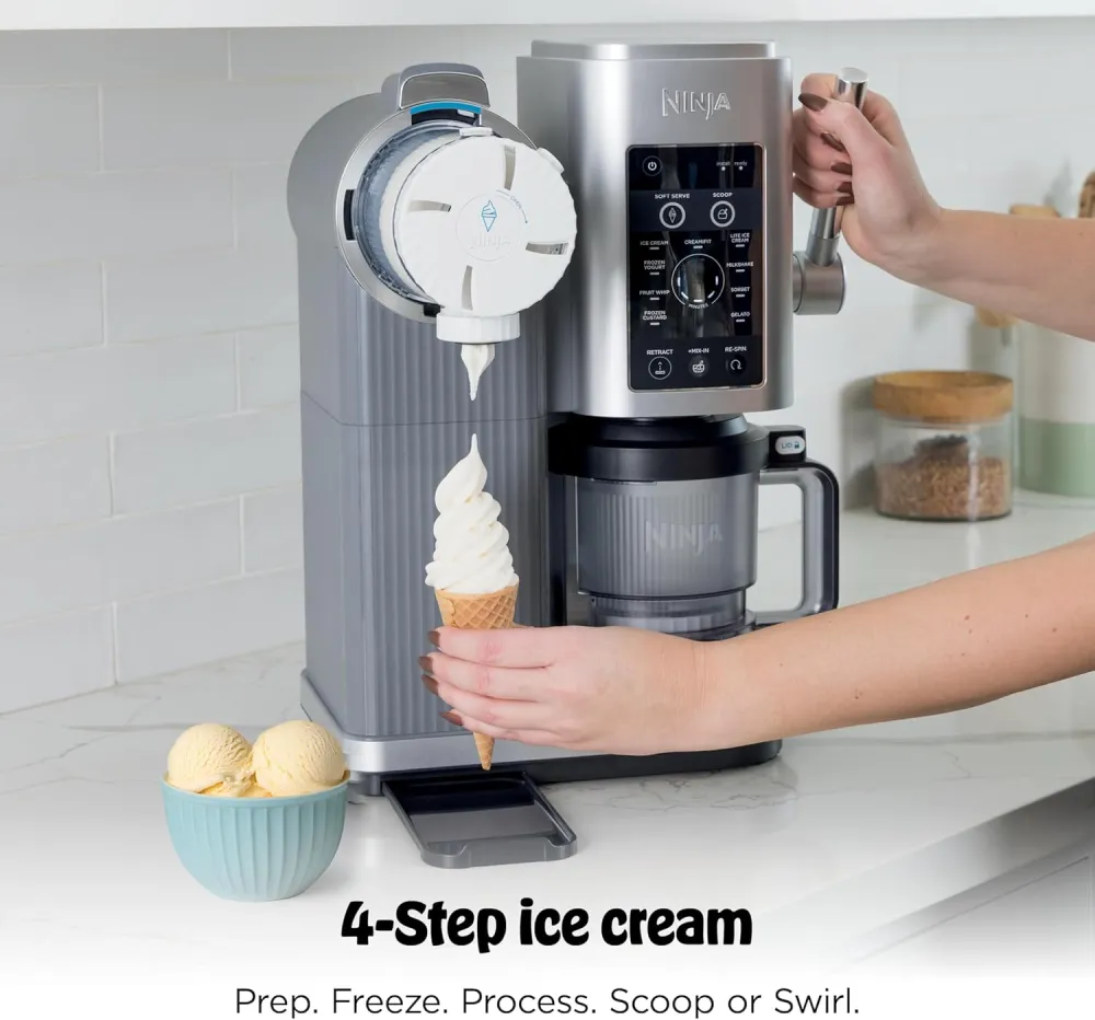 Ninja CREAMi Scoop & Swirl Ice Cream and Soft Serve Maker