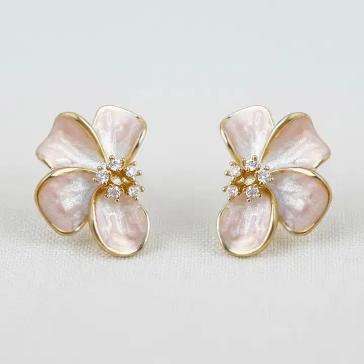 Sparkle Floral Drop Earrings
