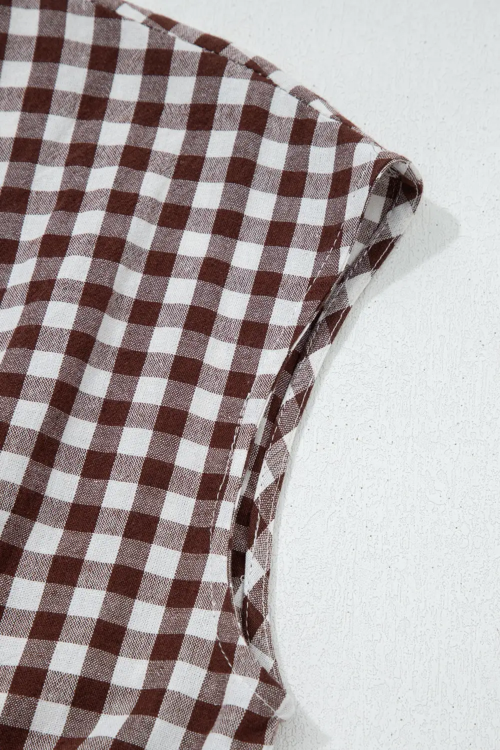 Plaid Printed Zip Front Maxi Dress