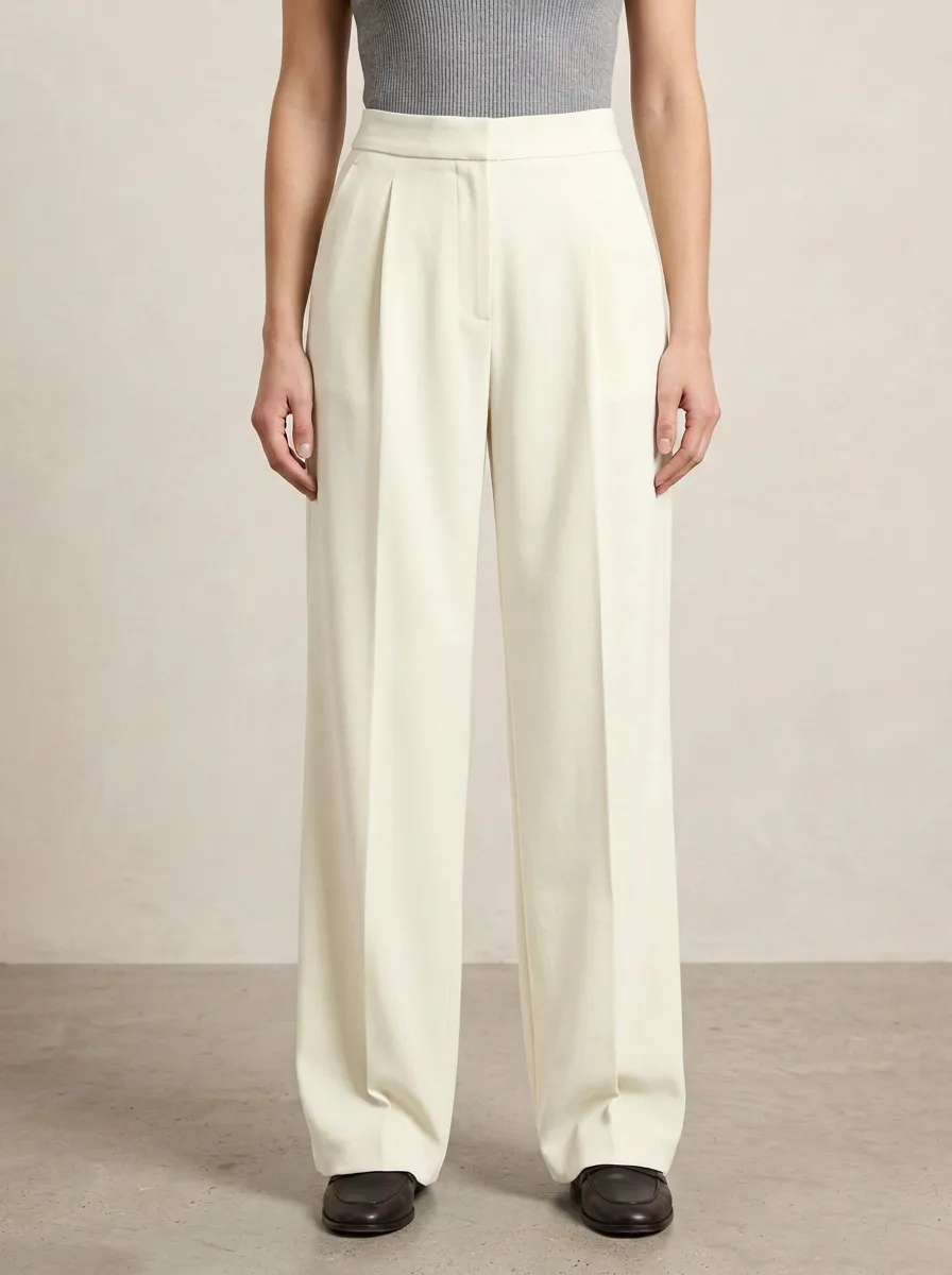 Relaxed Tailored Wide-Leg Trousers