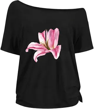 omen's Solid Color Tee Top