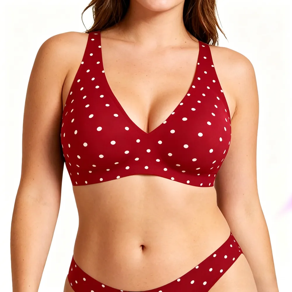 Women's Wireless Seamless Jelly Bra Deep V