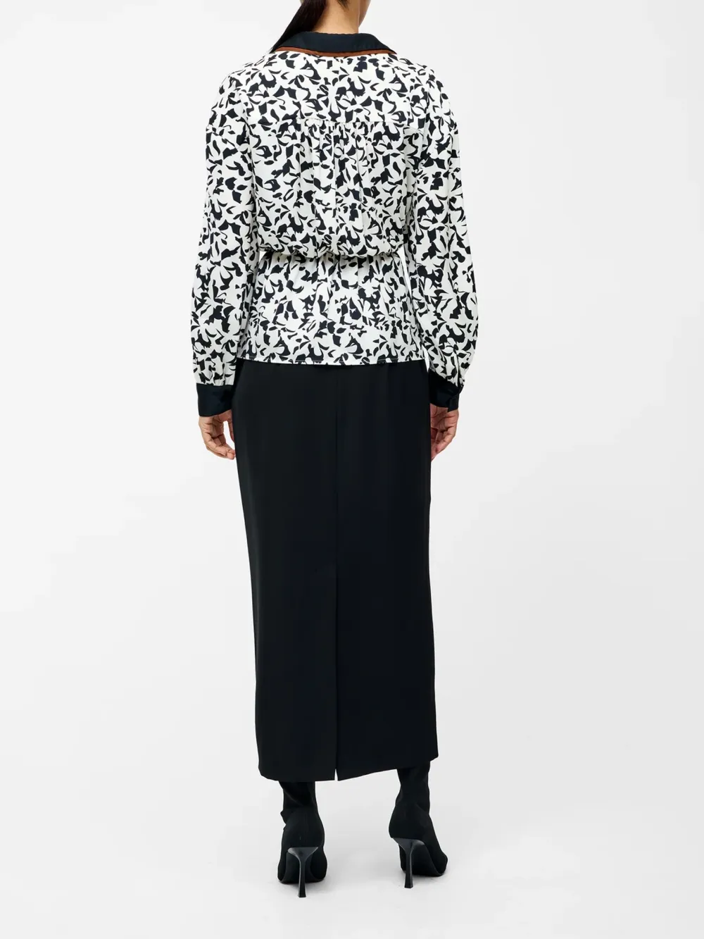 Classic Modern Striped Stand Collar Shirt