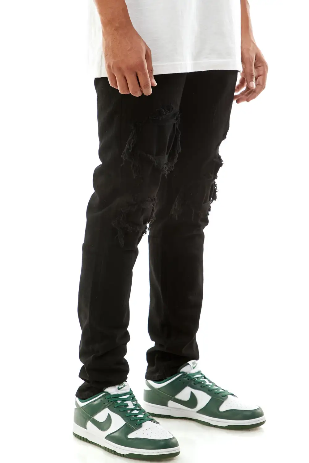 Men's Streetwear Skinny Patchwork Stretch Jeans