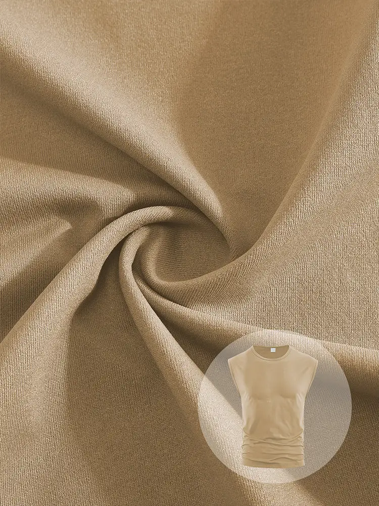 S Minimalist Drop Shoulder Sleeveless Tee Tank Top