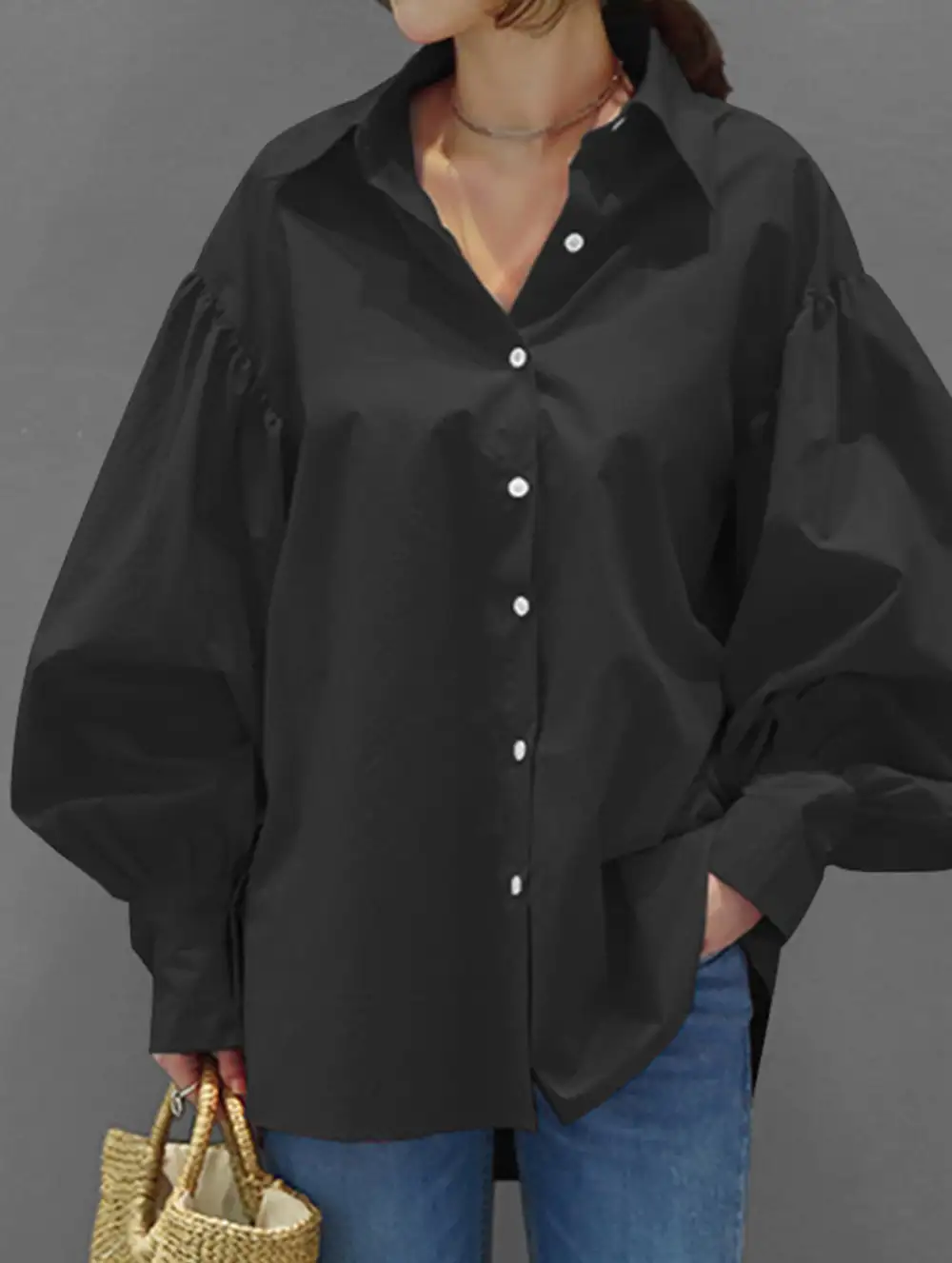 Relaxed Fit Retro Lapel Shirt