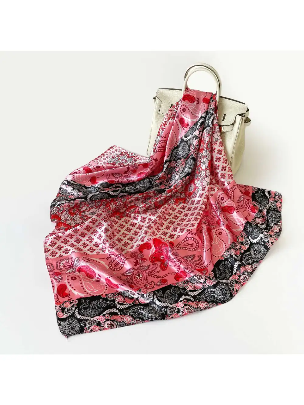 Patchwork Paisley Print Square Scarf