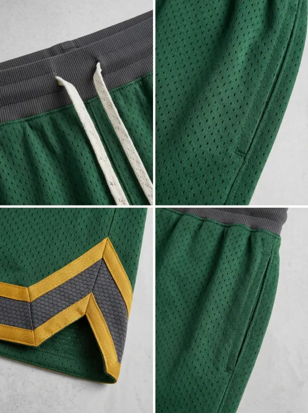 Versatile Striped Detail Mesh Detail Edit Men's Basketball Shorts
