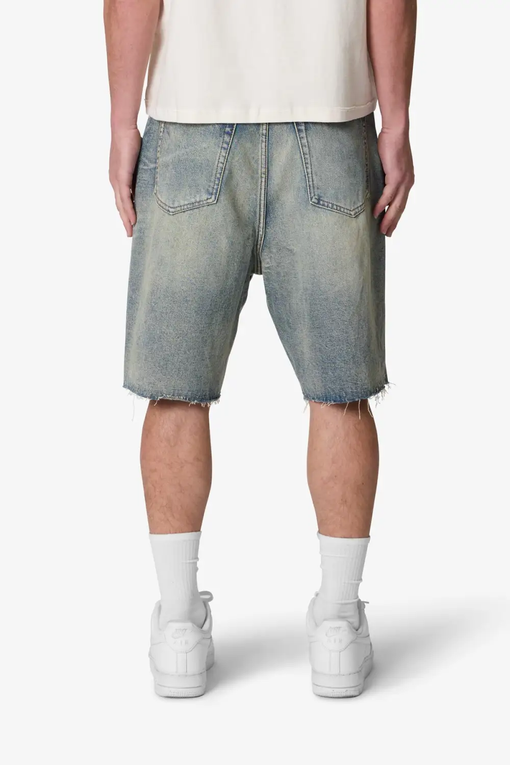 Baggy Frayed Denim Shorts