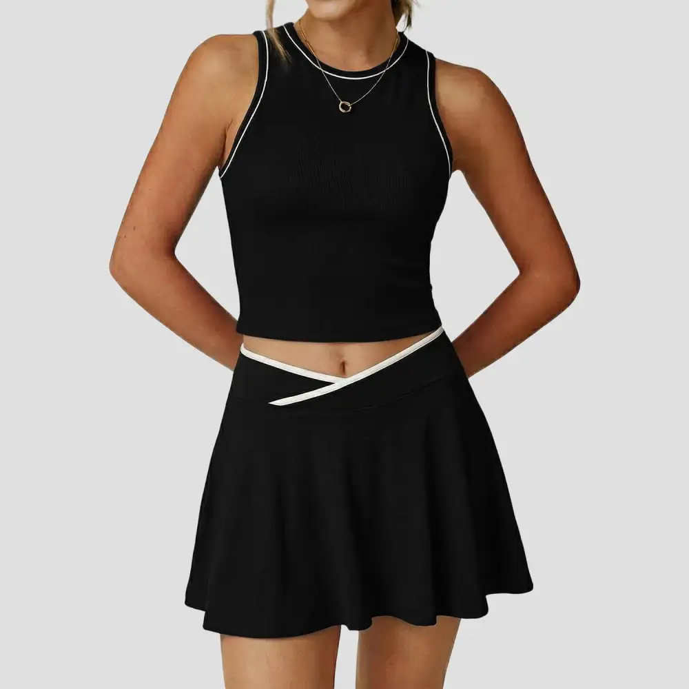 Tennis Golf Top and Skirt Active Set