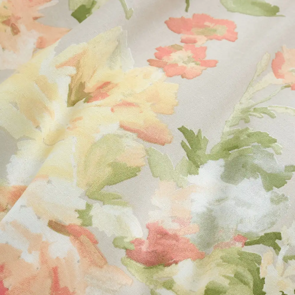 Calm Bedroom Reversible Floral Brushed Cotton Duvet Cover Set