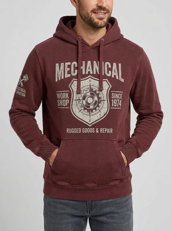 Men's Mechanical Workshop Gear Graphic Hoodie