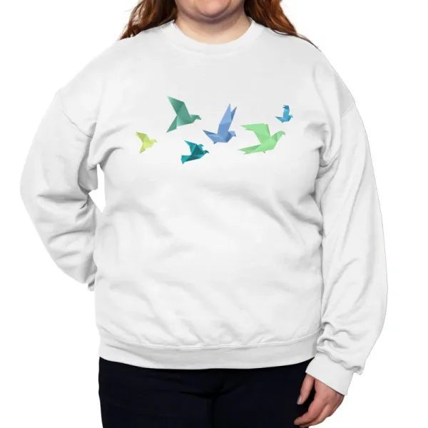 Artistic Origami Birds Sweatshirt