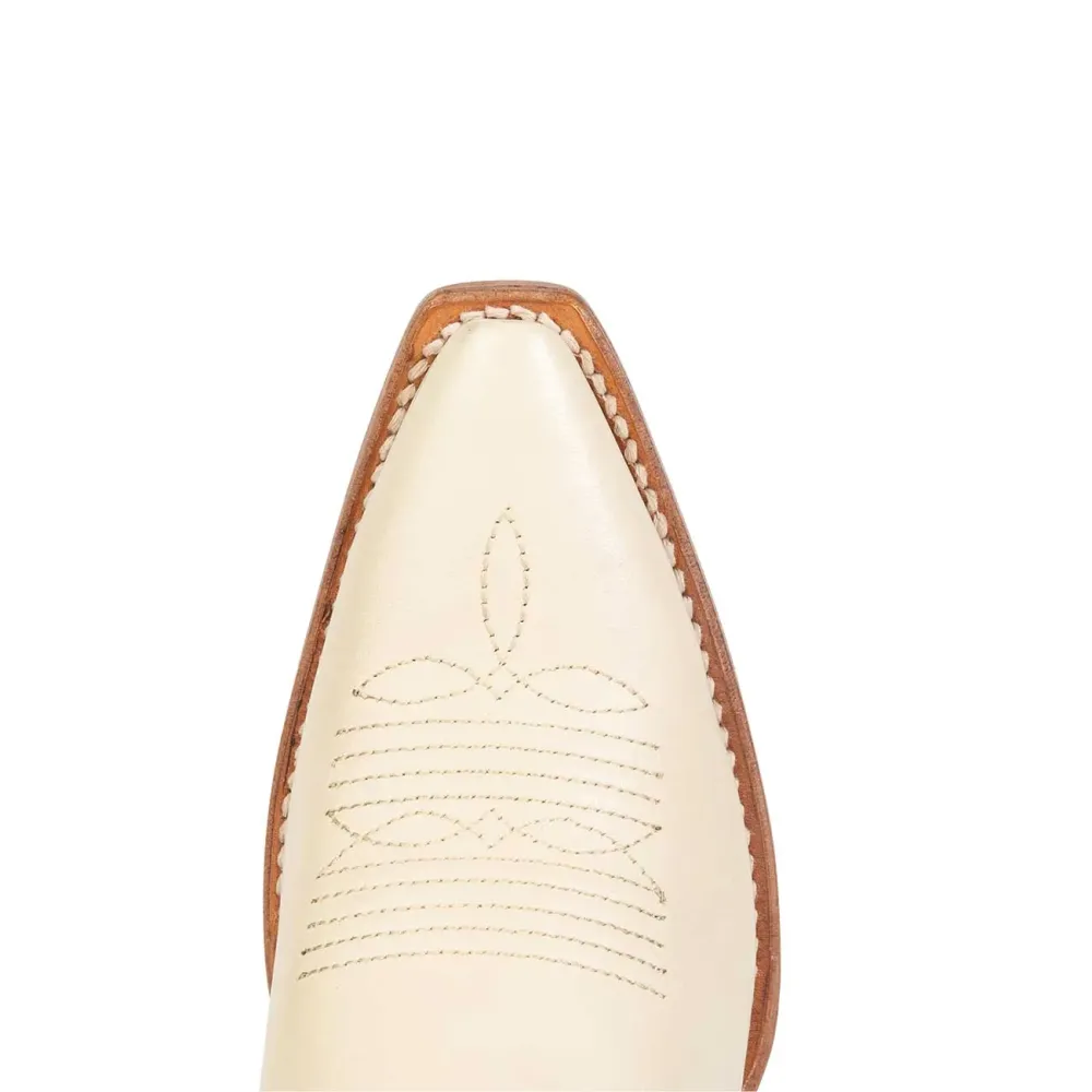Modern Faux-Leather Embroidered Snip-Toe Chunky-Heel Knee-High Boots
