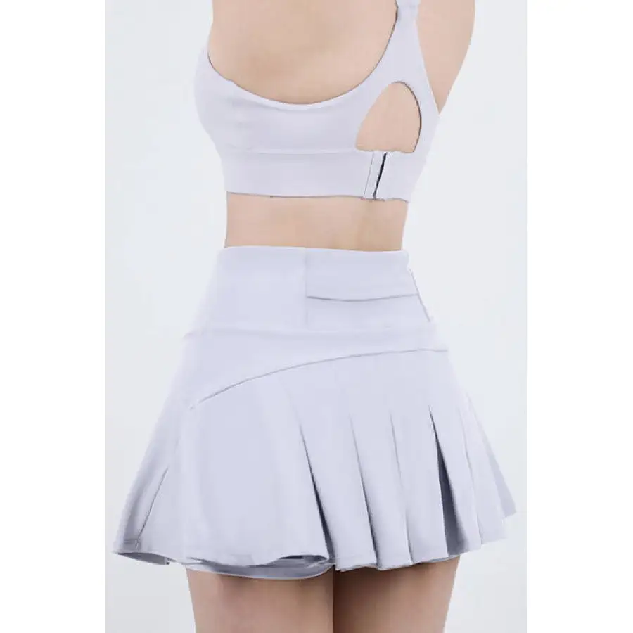 High Waist Pleated Active Skirt