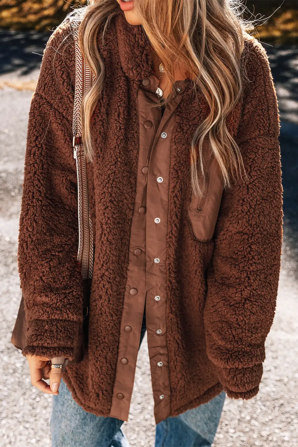 Clay Faux Shearling Teddy Bear Jacket