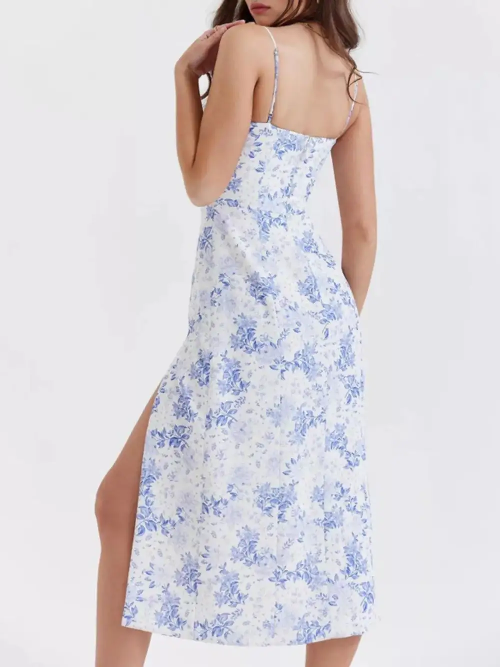 Floral Printed Lace Midi Dress