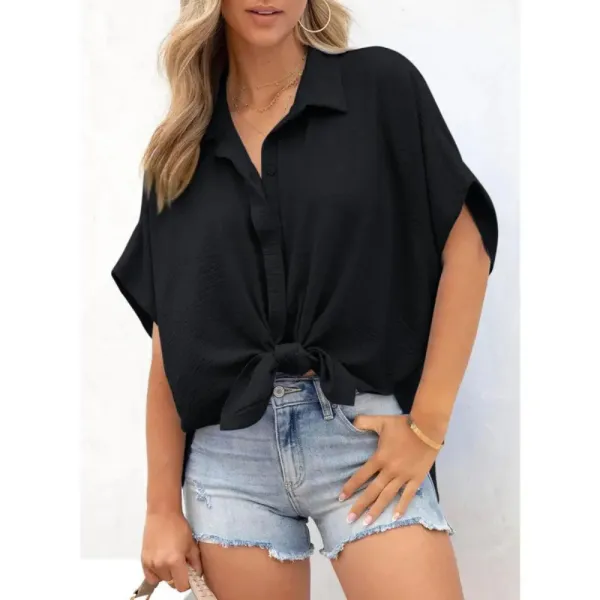 Women's Tops  V Neck Button Down Shirts