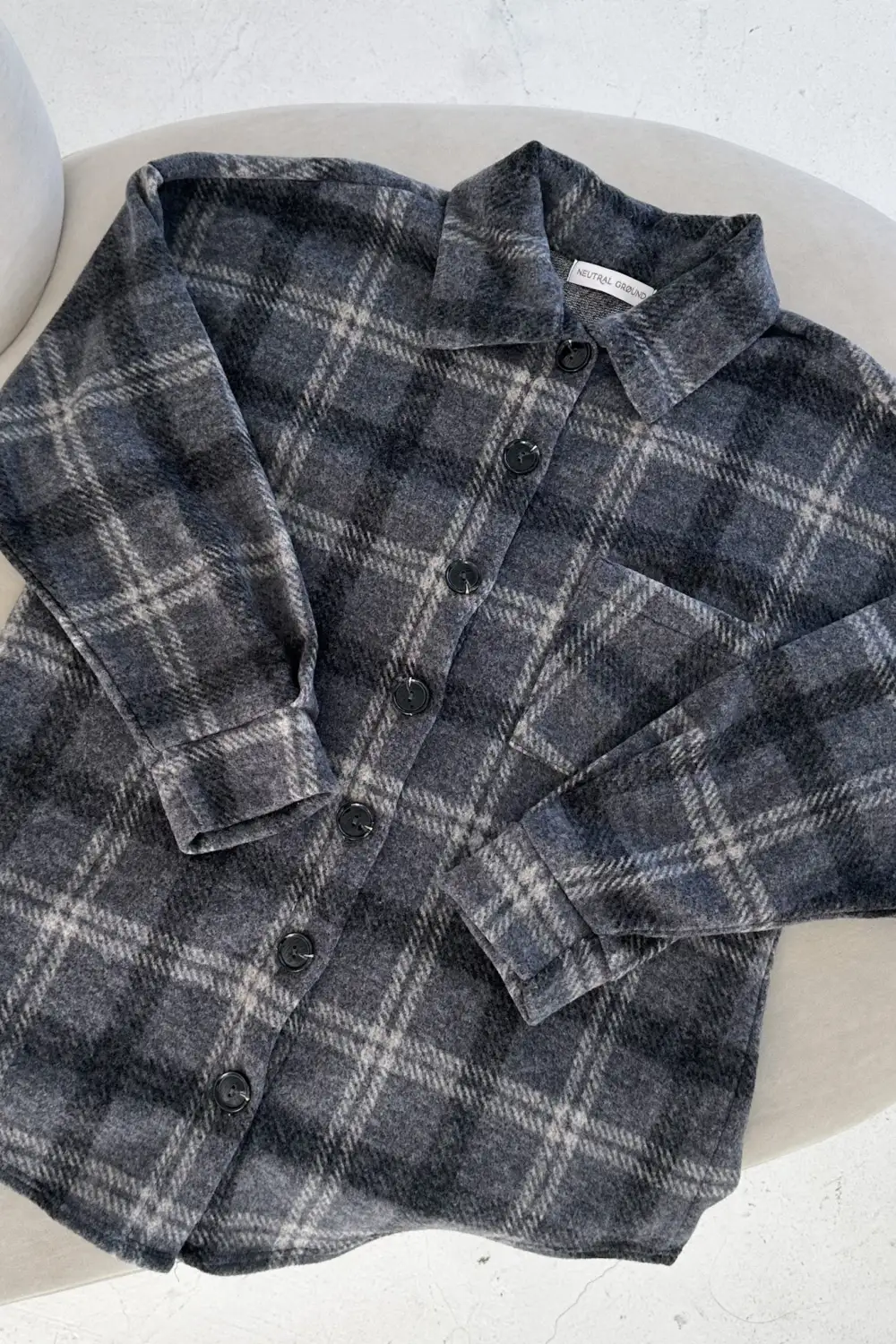 Plaid Button Front Jacket