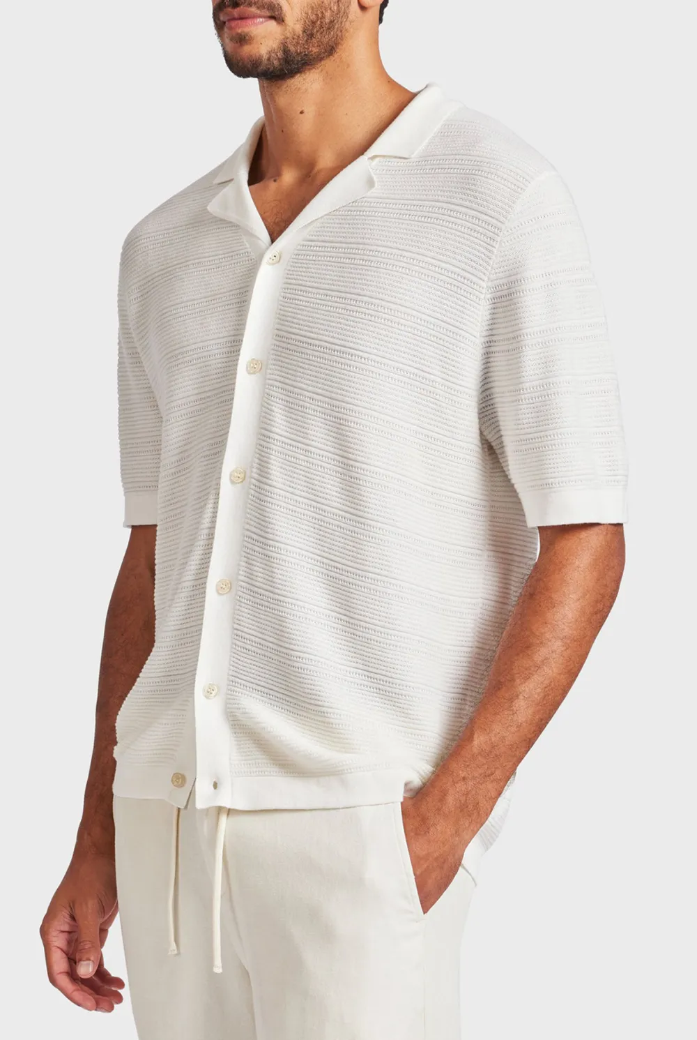 Revere Collar Knit Shirt