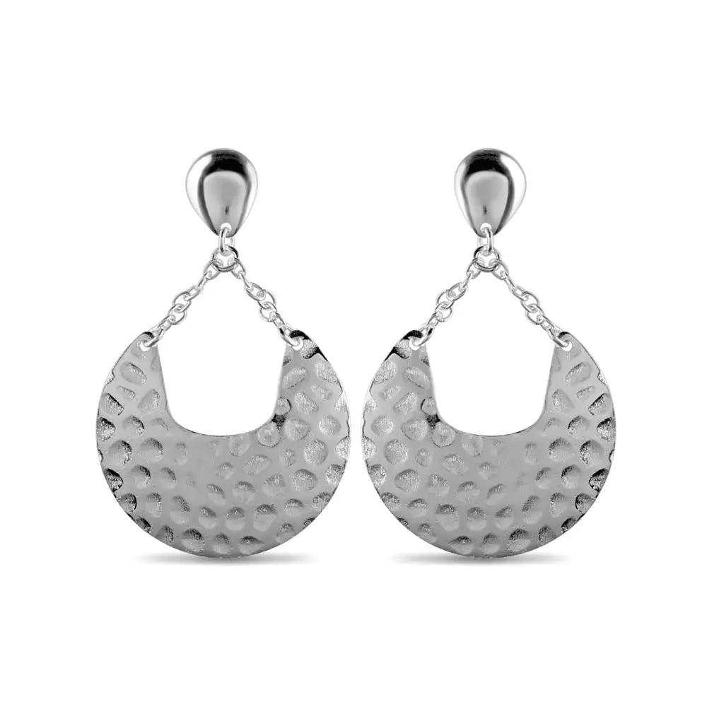 Layered Textured Artful Drop Earrings