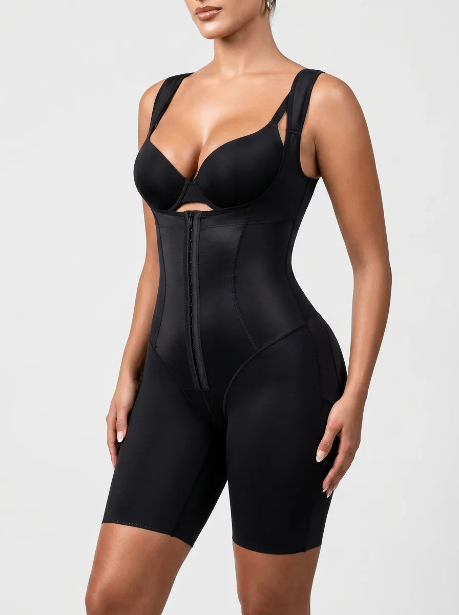 Women's Tummy Control Zippered Open Bust Body Shaper Shapewear