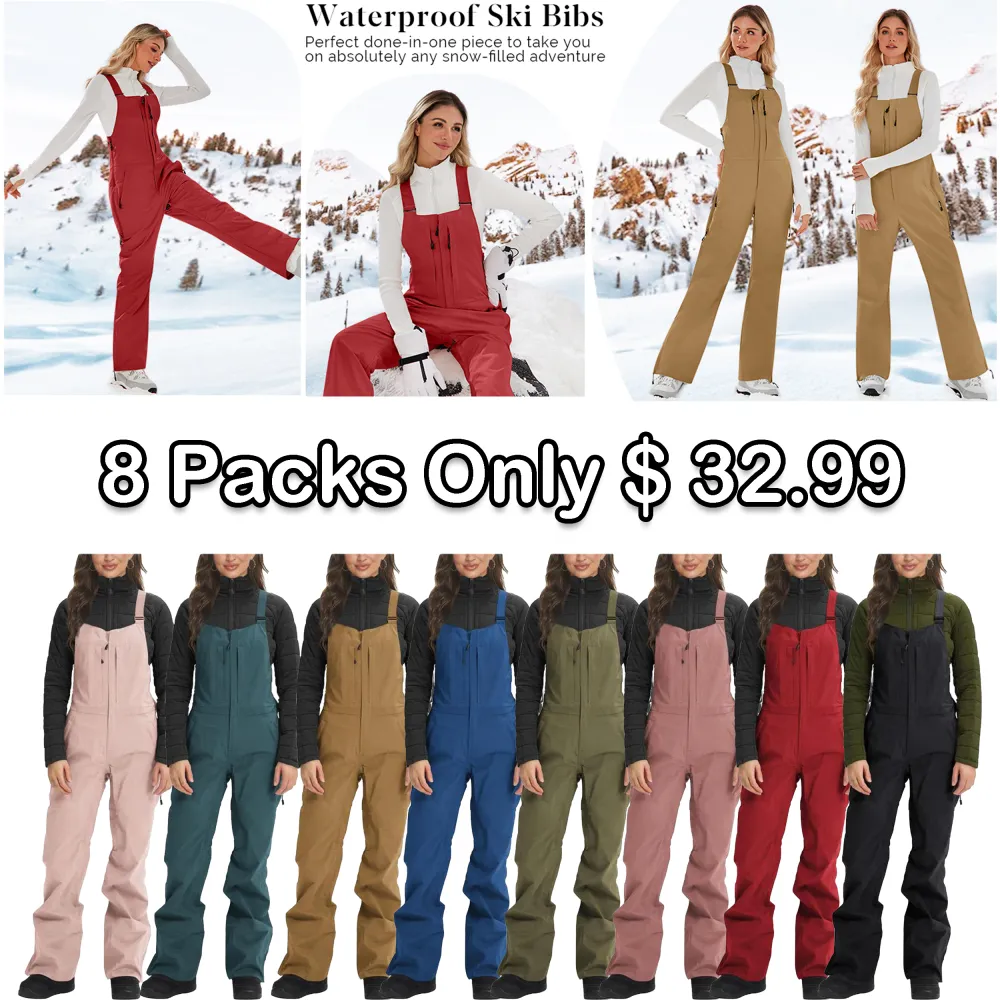 🔥❄️ Women’s Snow Bibs – Insulated, Waterproof & Ready for Winter Adventure | Winter Sale – Up to 50% OFF!