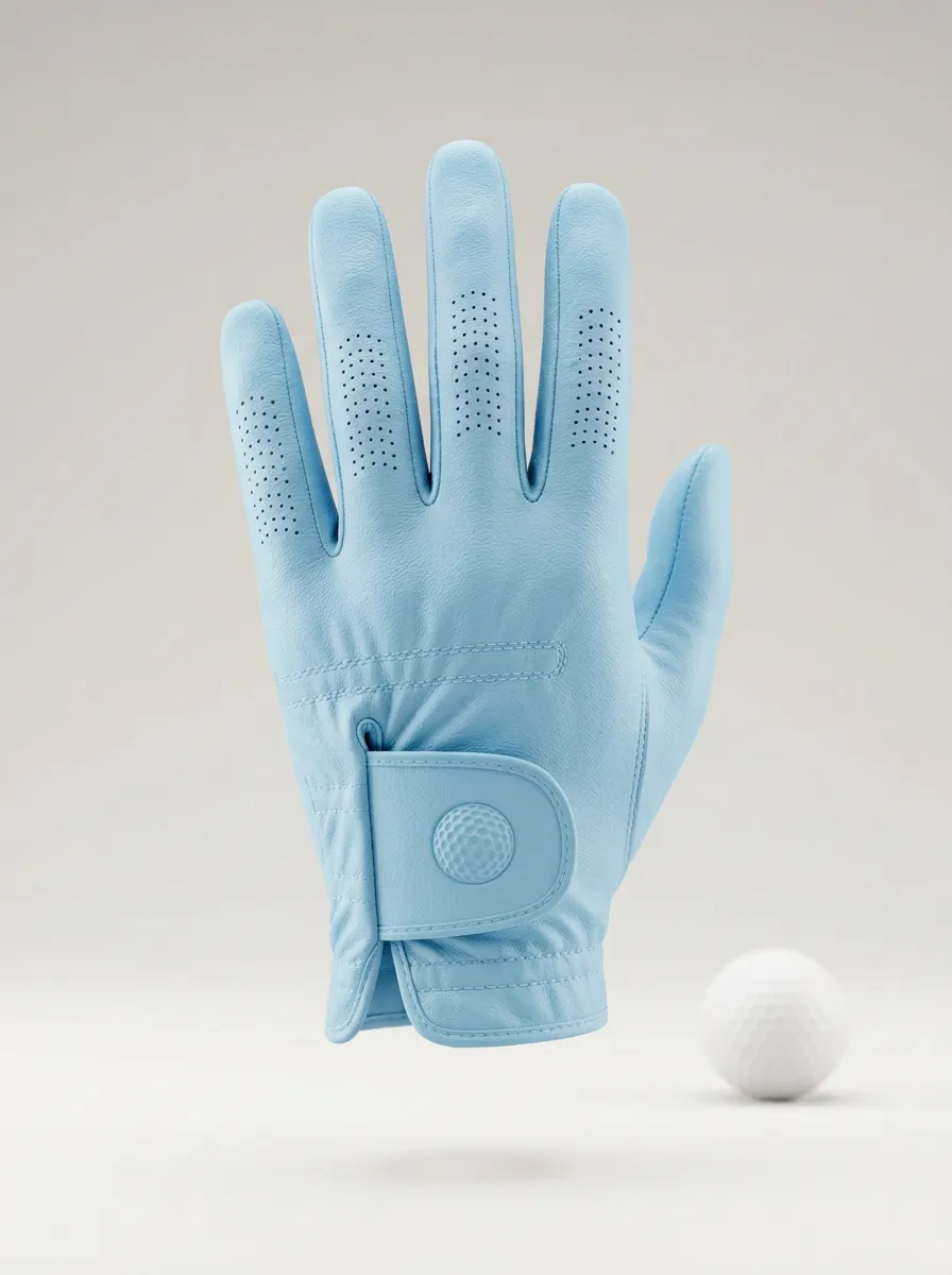 Embossed Golf-Ball Leather Golf Glove