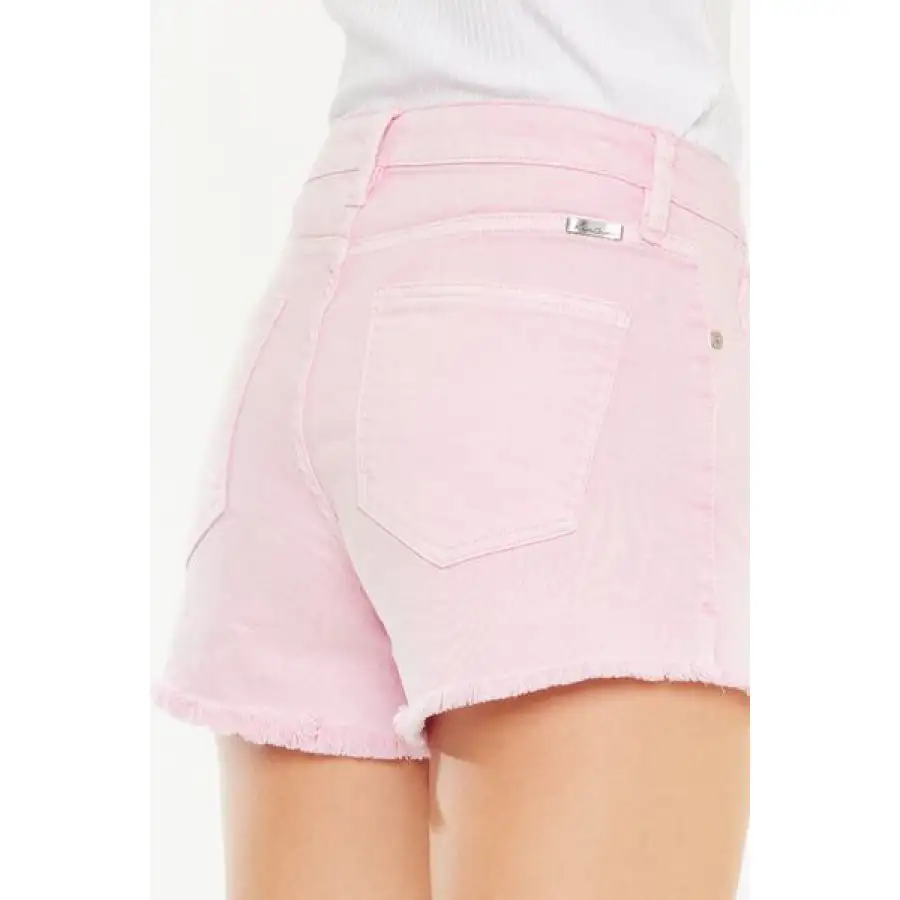 Raw Hem High Waist Denim Shorts