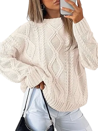 🔥Last day promotion⏰Women's 2025 Fashion Casual Striped Knitted Round-neck Long-sleeved Sweater