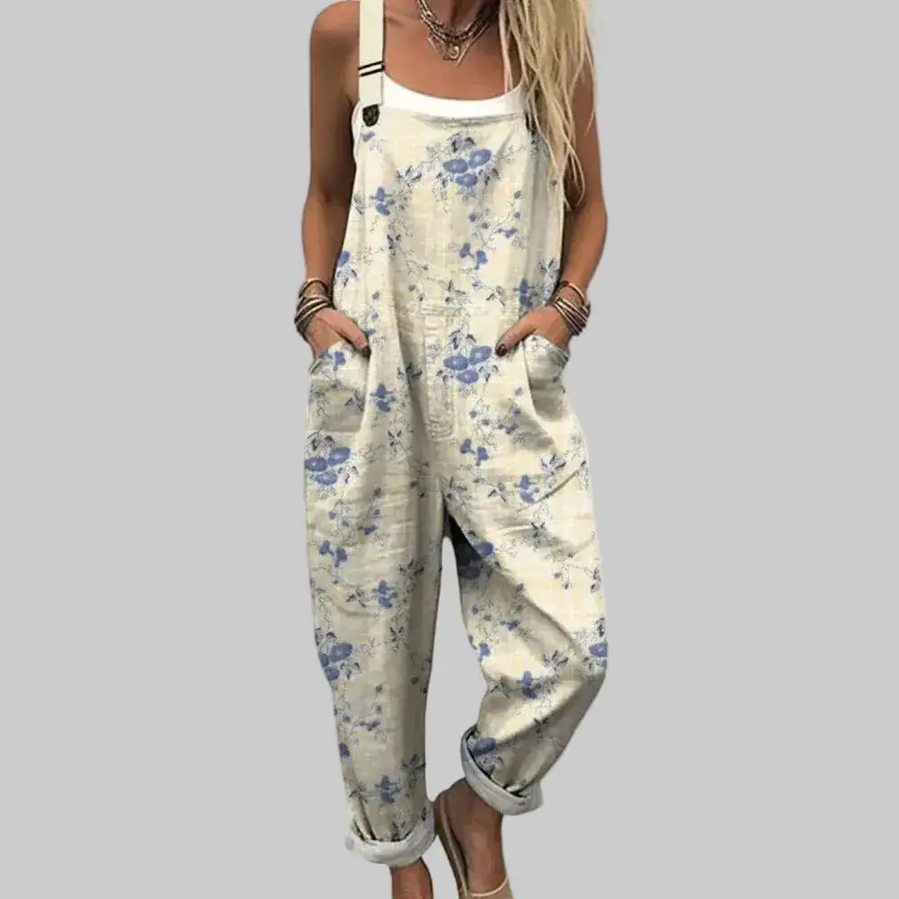 Floral Relaxed Soft Tailored Jumpsuit