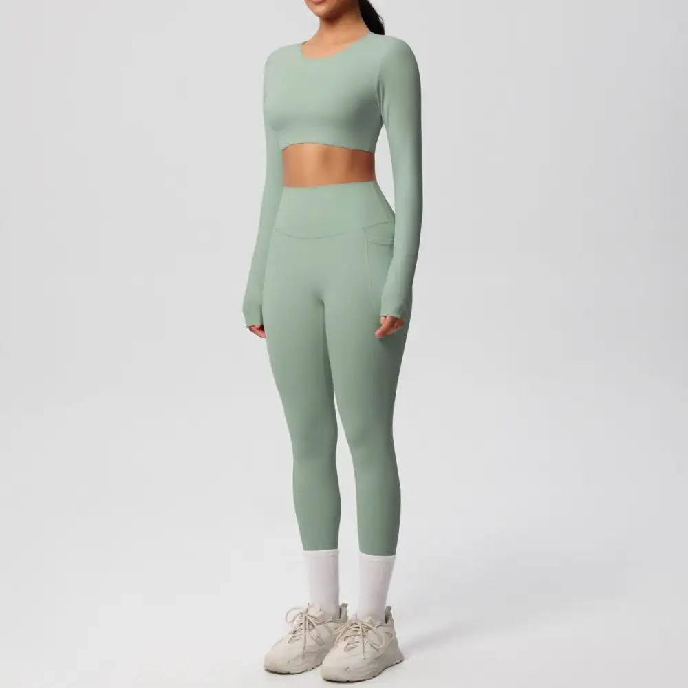 Brushed High-Waist Two-Piece Activewear Active Set