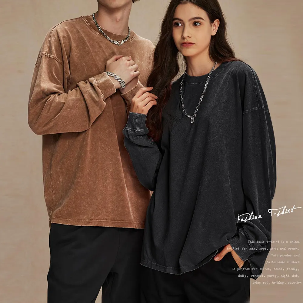 Acid-washed T-shirt