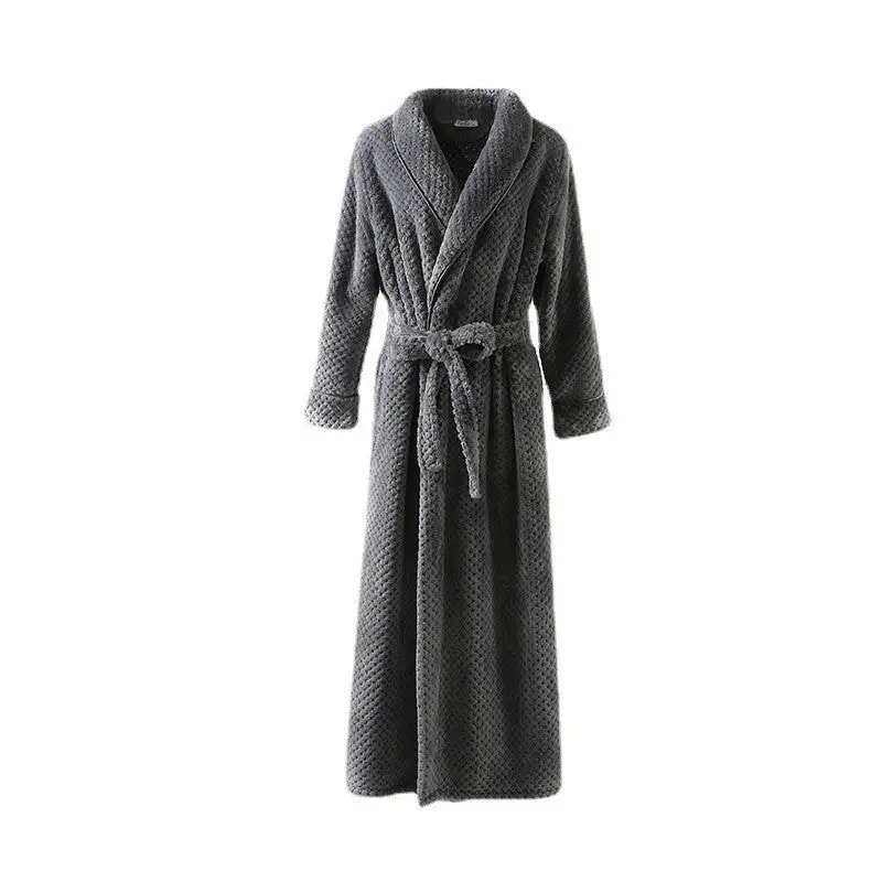Long Sleeve Soft Flannel Bathrobe