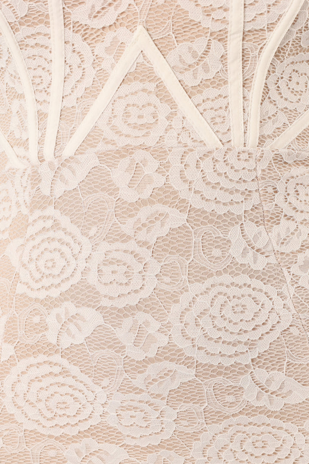 WHITE GAUZE LACE DRESS