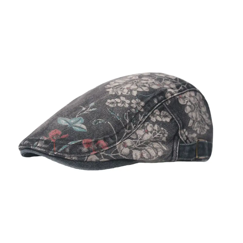 Floral Cotton Ivy Newsboy Cap