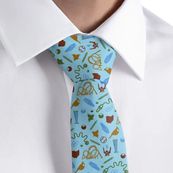 Modern Heritage Emblem Arrangement Necktie
