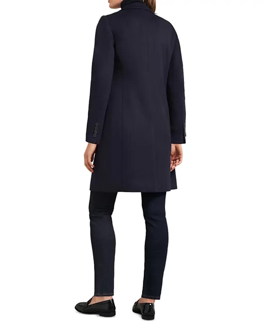 Flap Pockets at Front Wool Coat