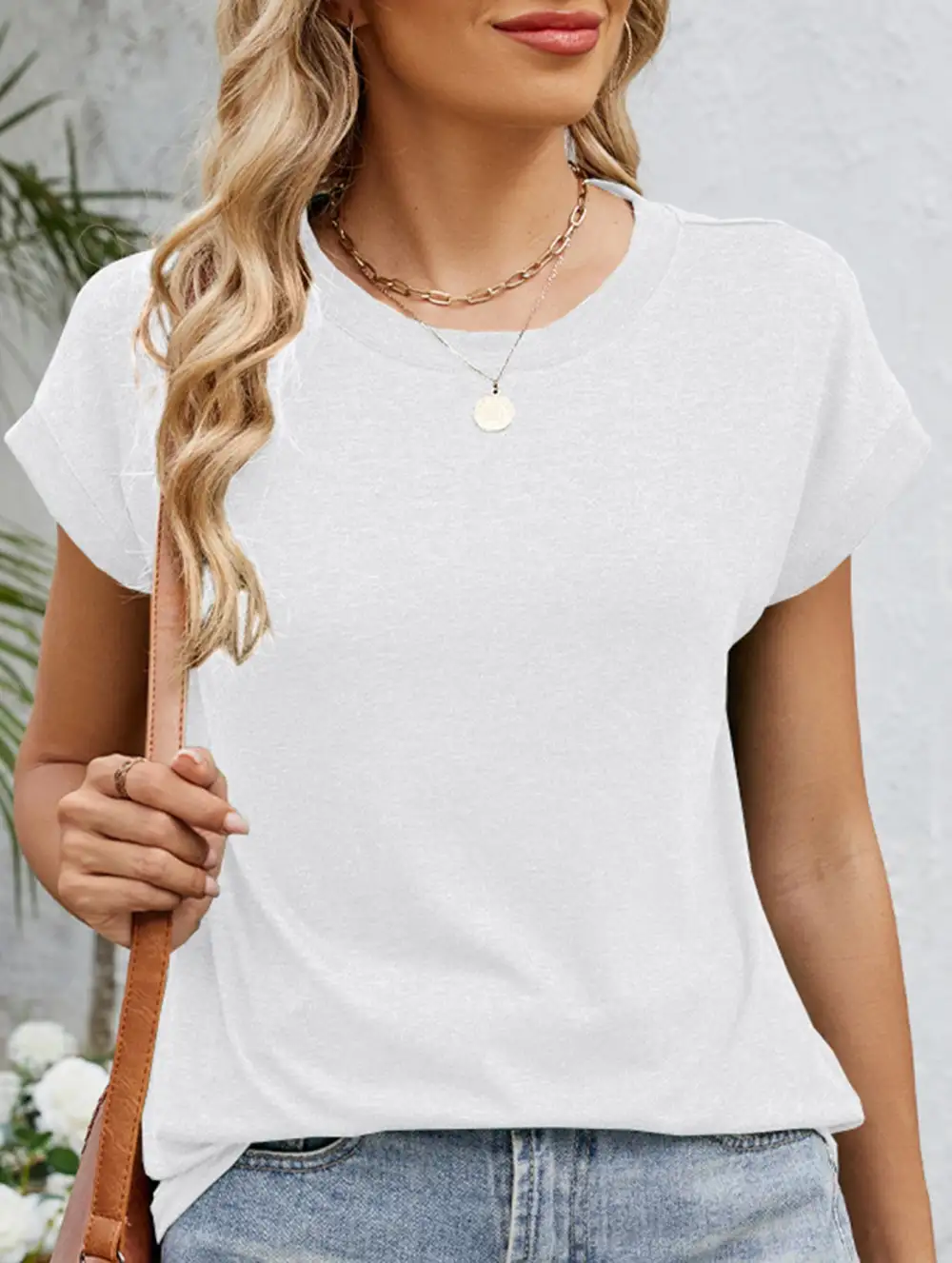 Easy Fit Loose Crew Neck Short Sleeve Tee