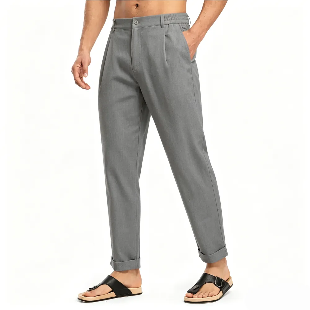🔥 Men's Slim Fit Cotton Linen Casual Pants | Multi Neutral Earth Tone Colors, Full Size Range All In Stock