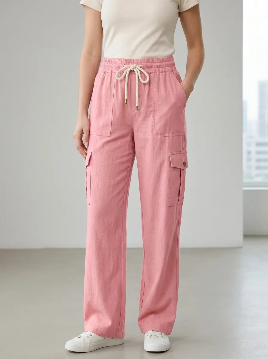 Women's Boho Inspired Cargo Cargo Work Pants