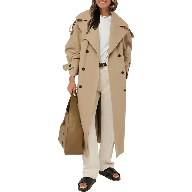 Women‘s Oversized Long Trench Coat – Effortless Elegance Meets Timeless Warmth