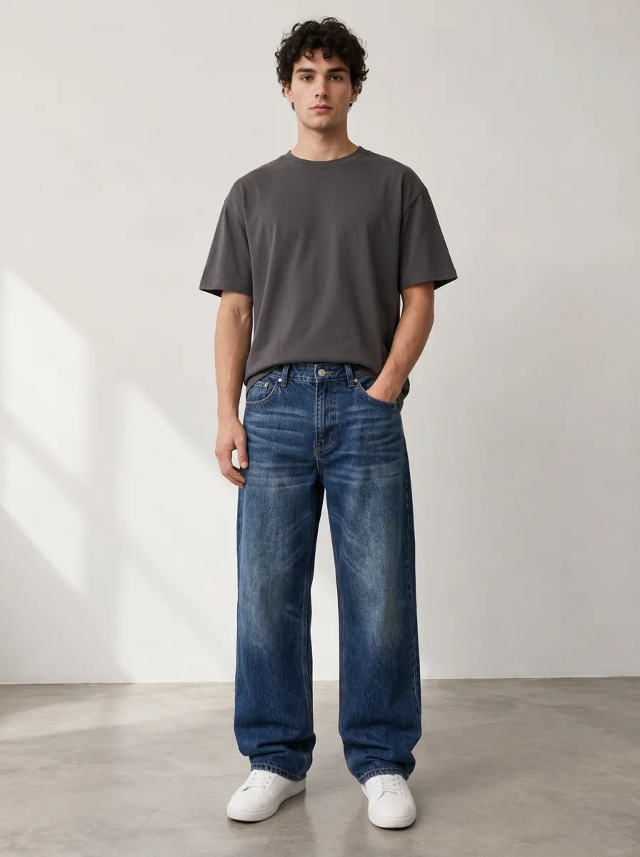 Men's Rugged Casual Loose Fit Jeans