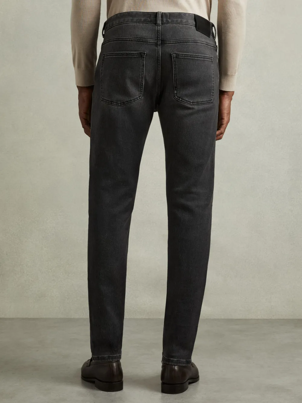 Solid Color Basic Slim Fit Men's Jeans