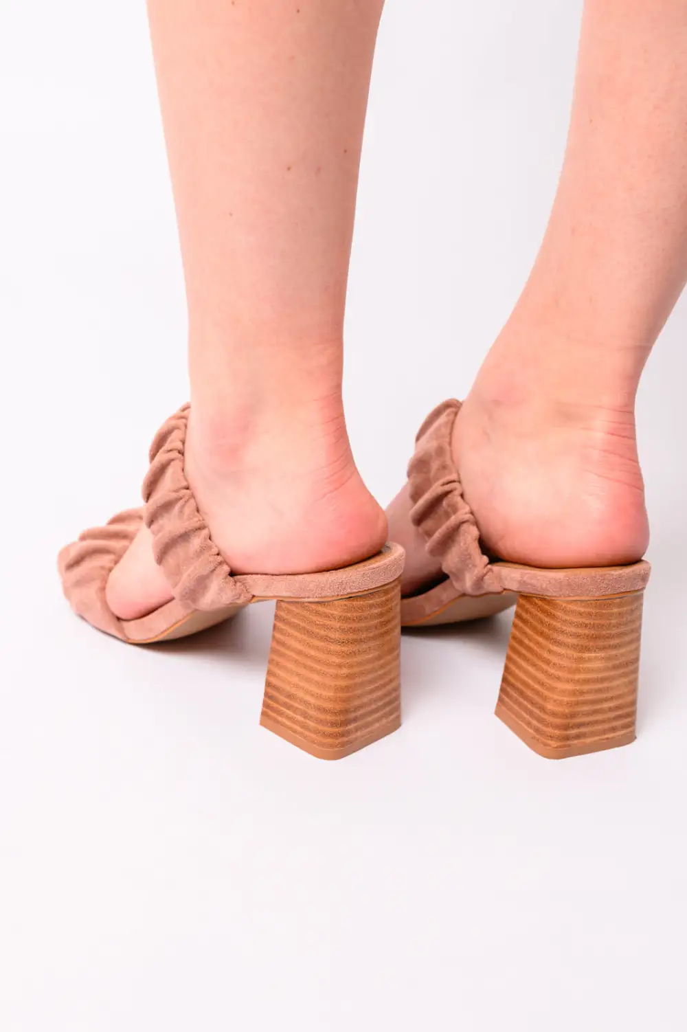 Heels in Blush Suede